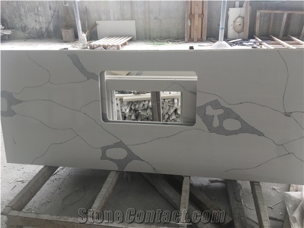 Quartz Stone Calacatta Quartz Kitchen Countertops Price, White Calacatta Quartz Stone Slabs Price for Countertop,Work Top
