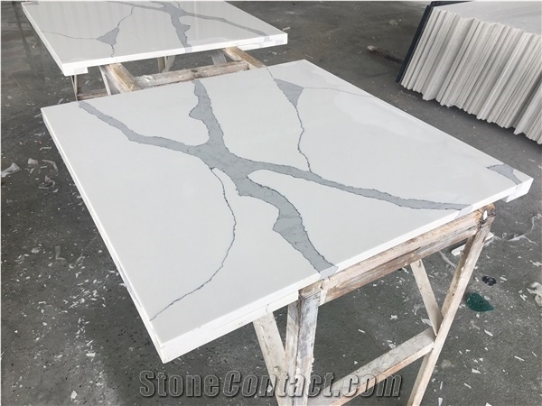 Quartz Stone Calacatta Quartz Kitchen Countertops Price, White Calacatta Quartz Stone Slabs Price for Countertop,Work Top