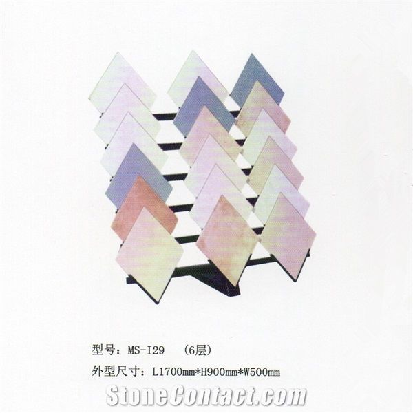 197 Granite Display Slate Rack Monument Metal Storage Sample Fixture Onyx Marble Stone Shelf Ceramic Tile Rack Exhibition Stand Quartz Limestone Tile Ceramic Flower Mosaic Acrylic Fixture