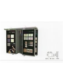221 Granite Display Metal Storage Slate Rack Monument Sample Fixture Onyx Marble Stone Shelf Ceramic Tile Rack Exhibition Stand Quartz Limestone Tile Ceramic Flower Mosaic Acrylic Fixture