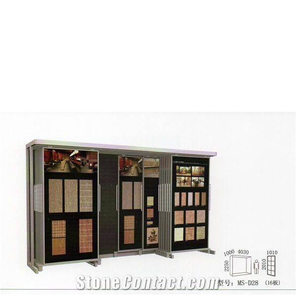 222 Granite Display Slate Metal Storage Rack Monument Sample Fixture Onyx Marble Stone Shelf Ceramic Tile Exhibition Stand Quartz Limestone Tile Ceramic Flower Mosaic Acrylic Fixture