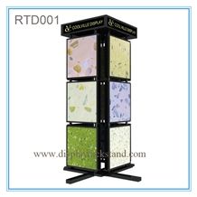 96four Sides Tile Display Onyx Table Stand Ceramic Display Rack Flooring Rotary Tower Stone Free Stands Hardwood Shelf Ceramic Racks Spinner Display Rack Custom Sample Boards Marble Shelving Limestone