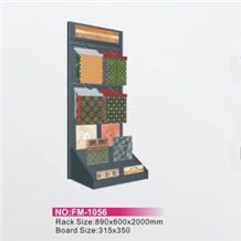 Custom Metal Stone Sample Displays Quartz Stand Tile Display Rack Hardwood Racks