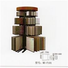 Granite Display Stand Marble Stone Shelf Waterfall Tile Display Stands Rotating Mosaic Display Racks Granite-Slabs Portable Display Tile Display Stand