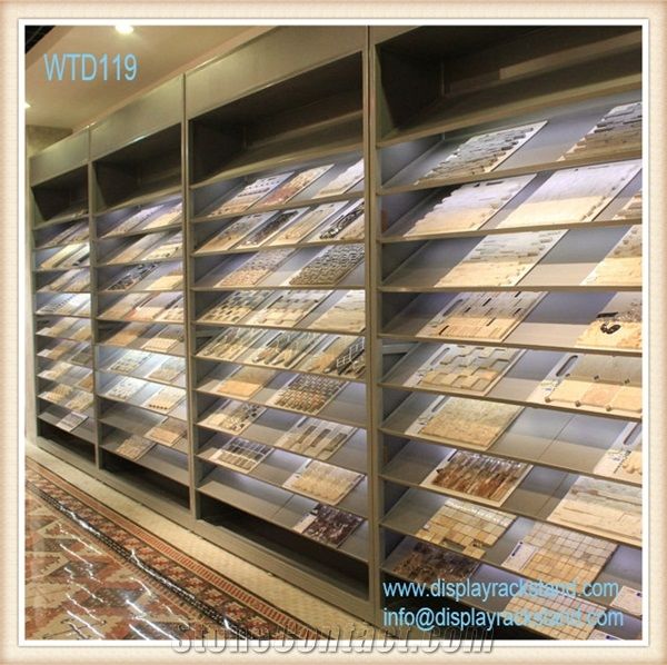 Granite Display Stand Marble Stone Shelf Waterfall Tile Display Stands Rotating Mosaic Display Racks Granite-Slabs Portable Display Tile Display Stand
