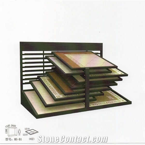 Granite-Tiles Display Stand Steel Onyx Display Racks Flooring Blocks Metal Displays Mosaic China Display Stands Slab Stone Display Racks Quartzite-Slabs Stone Shelf Granite Display Racks