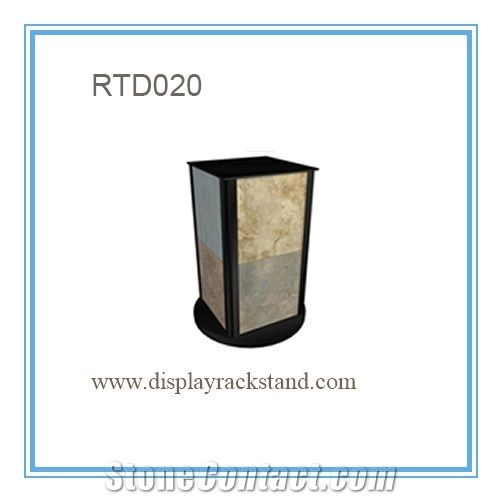 Marble Display Stand Granite Quartz Sample Crema-Marfil Rotating Mosaic Stand Hardwood Flooring Tile Display Stand Grey-Marble Shelf