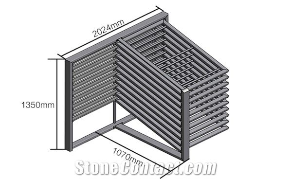 Metal Exhibition Display Racks Ceramic Display Racks Crema Marfil Standard Marble Stands Black-Galaxy-Granite Displays Quartzite Stands