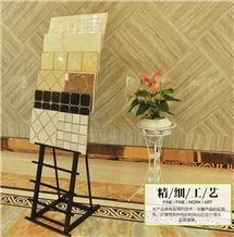 Metal Tile Display Stand Racks Quartz Racks Granite Flower Stands Mosaic Tile Displays Yellow Flower Stands Beige Flower Racks
