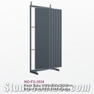 Mosaic Display Stand Trade Show Displays Granite Wing Racks Slate Fixture Display Metal Flooring Racks Custom Display Artificial Stone Rack Marble Wing Displays Sample Board Stone Spinning Display