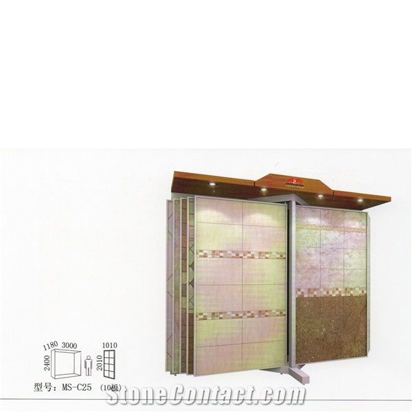 Ms-C25 Marble Displays Granite Samples Marble Stand Display Racks Onyx Slate Door Quartz Racks Stone Shelf Stone Tower