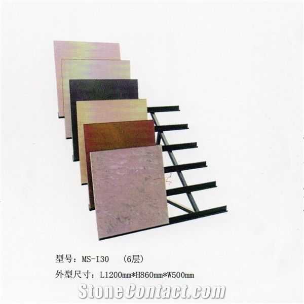Ms-I30marble Displays Granite Samples Marble Stand Display Racks Pavers Onyx Slate Door Quartz Racks Stone Shelf Stone Tower