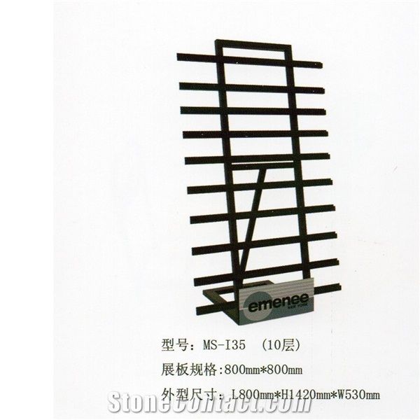 Ms-I30marble Displays Granite Samples Marble Stand Display Racks Pavers Onyx Slate Door Quartz Racks Stone Shelf Stone Tower