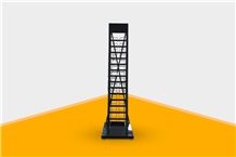 Mx052 Sliding Marble Granite Stone Display Rack for Exhibition Simple Type Stone Door Sample Tile Display Stand with Popular Price Plastic Ceramic Tile Sample Book Fashionable Stone Tile Display Stand