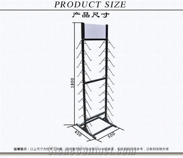 Popular Modern Durable Single-Side Metal Ceramic Tiledisplay Racks for Retail Stone Floor Tile Display Shelf Exhibition Display Stand Rack Metal Ceramic Tile Display Rack