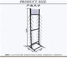Popular Modern Durable Single-Side Metal Ceramic Tiledisplay Racks for Retail Stone Floor Tile Display Shelf Exhibition Display Stand Rack Metal Ceramic Tile Display Rack