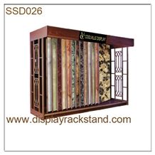 Quartz Sample Stands Waterfall Tile Displays Artificial Stone Racks Slab Rail Racks Granite-Blocks Labradorite Onyx Display