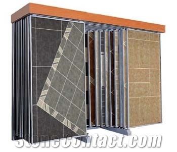Slab Sliding Racks for Showroom Marble Granite Display Stand