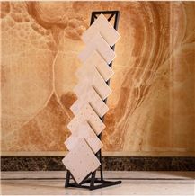 Steel Flooring Tile Display Stand Wing Tile Sample Racks Metal Floor Ceramic Tile Display Stands Spinning Tile Sample Shelf for Ceramic Marble Granite Limestone Quartz Mosaic Building Materials