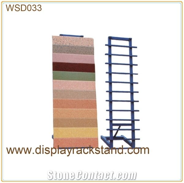 Waterfall Tile Display Quartz Sample Stand Marble Granite Sample Display