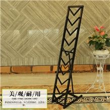 White-Marble Display Stands Sandstone Exhibition Racks Crema-Marfil Displays Nepal-Marble Stone Slab Racks