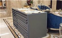 White-Marble Stands Limestone Displays Metal Display Stand Racks Tiles Displays Quartz Racks