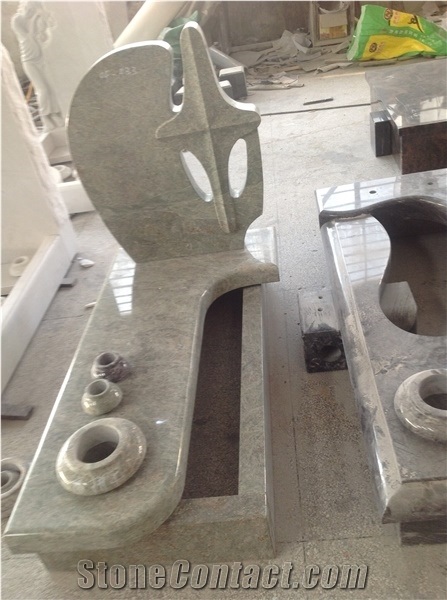 Cararra White / Hunan White Marble Tombstone Engraved Monuments