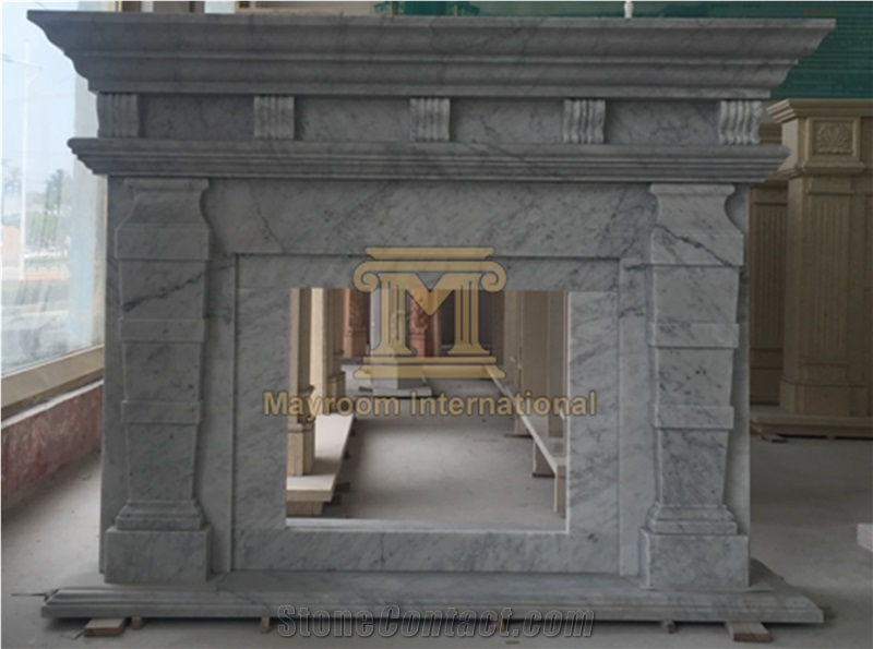 Carrara White/ Bianco Carrara/ Bianco White Marble for Fireplace for Home Decoration