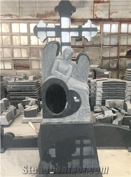 G654 Tombstone, Polished G654 Granite Crosstombstones,Sesame Black,Pandang Black Granite Head Mounument, China Cheap Popular Padang Dark Granite Monumental Bench, Funeral Accessories Bench Monument