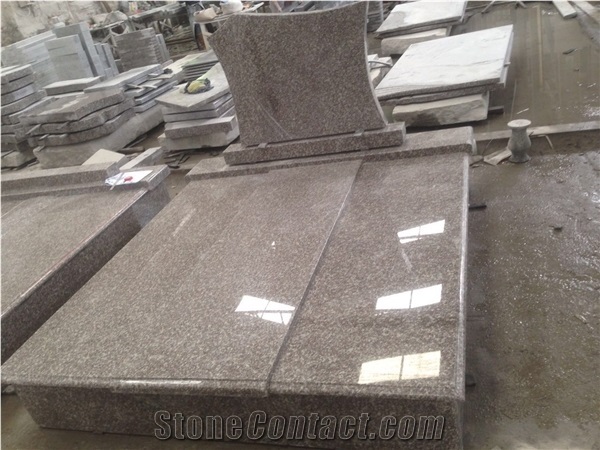 Luoyuan Red Granite/G664 Granite Tombstone/China Pink Granite Tombstone& Monument,Memorials,Gravestone & Headstone Poland Style China Luna Pearl Luoyuan Red,G664 Granite Cross Tombstone,G664 Monument