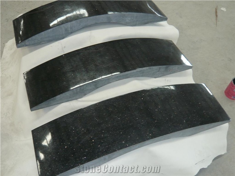 Own Factory Good Price Black Galaxy Granite, Black Granite Kitchen Countertops/Bench Tops/Bar Top/Worktops/Island Tops/Desk Tops