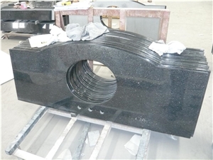 Own Factory Good Price Black Galaxy Granite, Black Granite Kitchen Countertops/Bench Tops/Bar Top/Worktops/Island Tops/Desk Tops