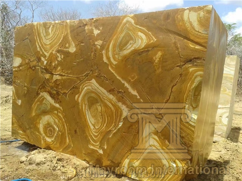Palomino Blocks, Stone Wood Quartzite/Yellow/Brazil Blocks/For Countertops, Exterior - Interior Wall and Floor Applications