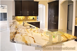 Roma Imperial Counter Tops/Roman Empire/Beautiful Yellow Brazil Quartzite,Polished,Kitchen Counter Tops