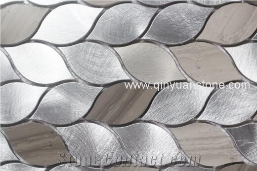 Alumnium Mosaic Mixed Stone Mosaic Metal Mosaic