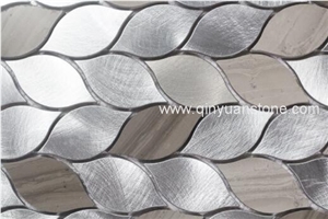 Alumnium Mosaic Mixed Stone Mosaic Metal Mosaic