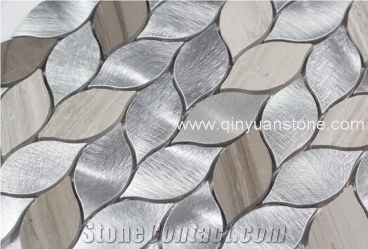 Alumnium Mosaic Mixed Stone Mosaic Metal Mosaic