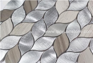 Alumnium Mosaic Mixed Stone Mosaic Metal Mosaic
