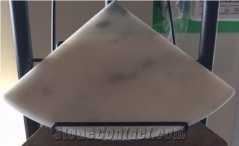 Carrara White Corner Shelf Natural Marble