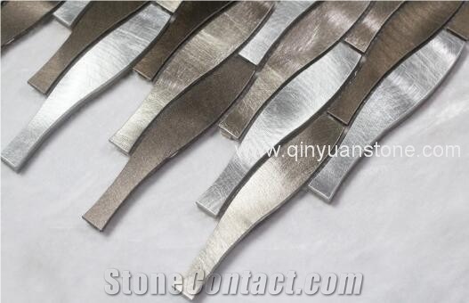 Metal Mosaic Tiles Wall Mounted Tiles Alumnium Mosaic Tiles