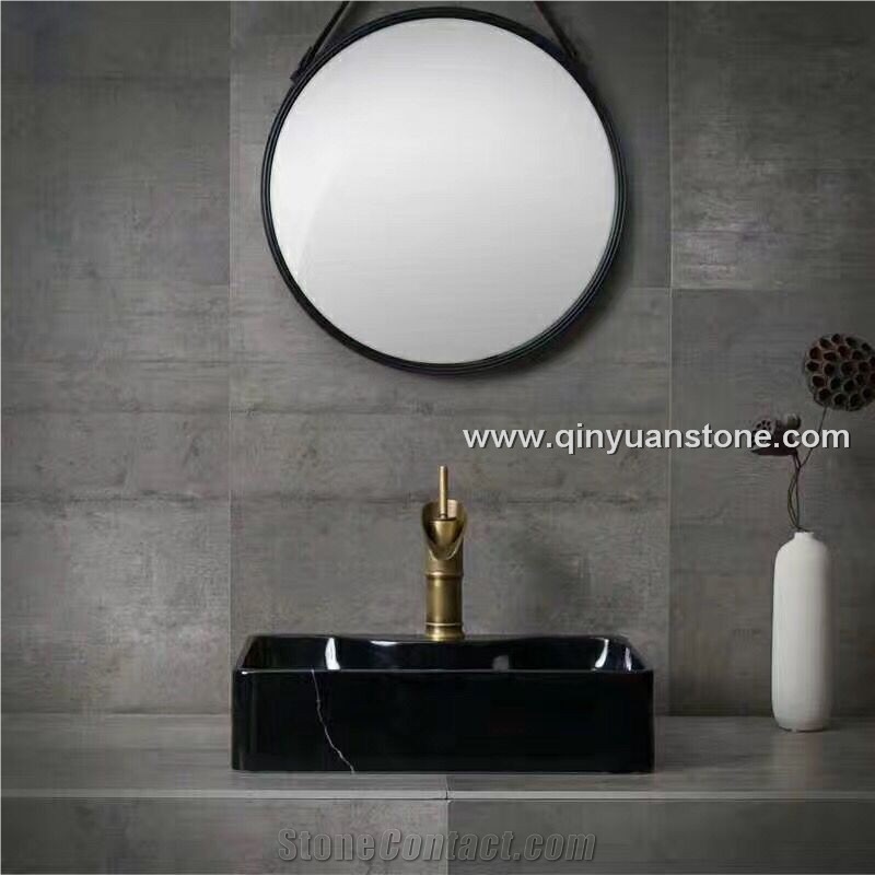 Nero Black Marble Rectangle Sinks Wash Basins Bathroom Sinks Kitchen Sinks Bathroom Sinks Farm Basin High Quality Cheap Sink