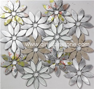 New Arrival Uv Print Flower Pestals Mosaic Tiles Home Decor Metal Mosaic Tile Mixed Marble Mosaic Tile New Arrival Uv Print Flower Pestals Mosaic Tiles Home Decor Metal Mosaic Tile Mixed Marble Mosaic Tile