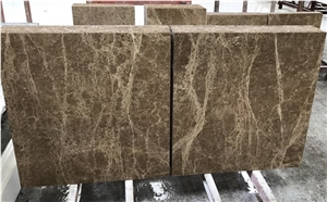 Finest Polished Turkish Emperador Light Marble Tiles with Porcelain Backed