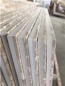 Finest Polished Turkish Emperador Light Marble Tiles with Porcelain Backed
