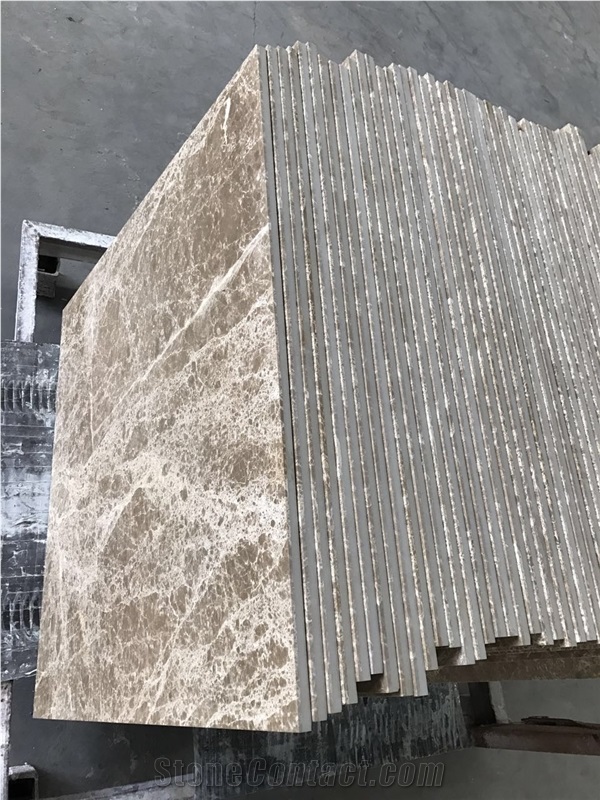 Finest Polished Turkish Emperador Light Marble Tiles with Porcelain Backed
