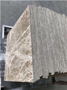 Finest Polished Turkish Emperador Light Marble Tiles with Porcelain Backed
