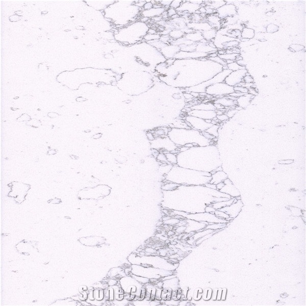 Calacatta Nuvo Marble Ot 0104 Look Quartz Stone Slab for Kitchen Top and Vanity