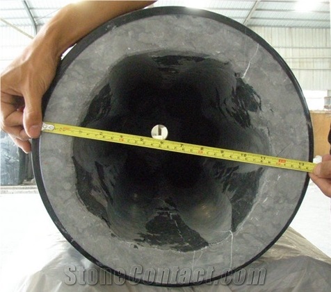 Black Marquina Marble Suit for Kitchen Sinks, Bathroom Sinks, Wash Basins,Round Sinks, Round Basins, Polished