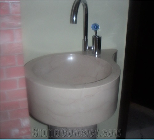 Red Cream Marble Suit for Bathroom Sinks, Vessel Sinks, Wash Bowls, Wash Basins, Oval Basins, Oval Sinks