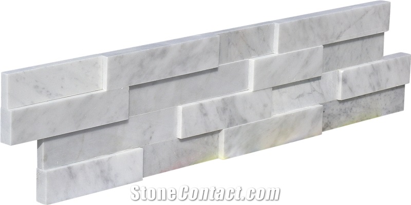 Carrara Marble ,White Marble, Italy Carrara Marble Polished Culture Stone,Ledge Stone ,Wall Cladding Panel,Stacked Stone Veneer( Corner Stone ,Brick Stacked Stone),Exposed Wall Stone